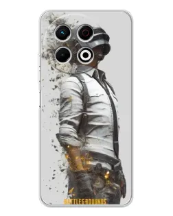 Чехол для TECNO Spark 40 Pro с картинкой «PUBG — боец в пыли»