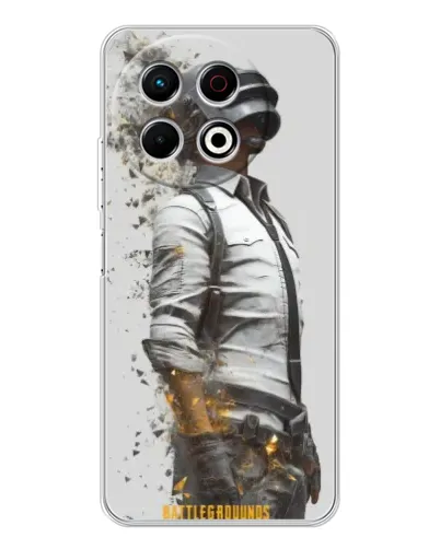 Чехол для TECNO Spark 40 Pro с картинкой «PUBG — боец в пыли»