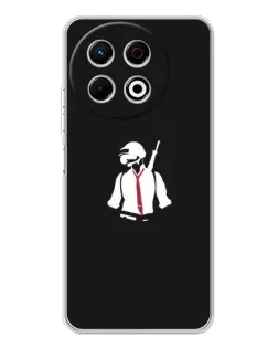 Чехол для TECNO Spark 40 Pro с картинкой «PUBG — силуэт воина»