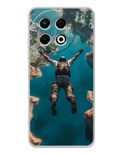 Чехол для TECNO Spark 40 Pro с картинкой «PUBG — свободное падение»