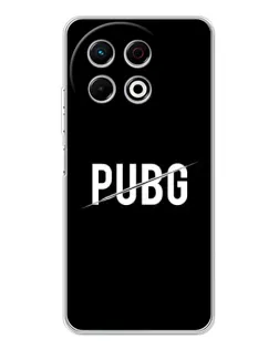 Чехол для TECNO Spark 40 Pro с картинкой «PUBG — белый логотип»