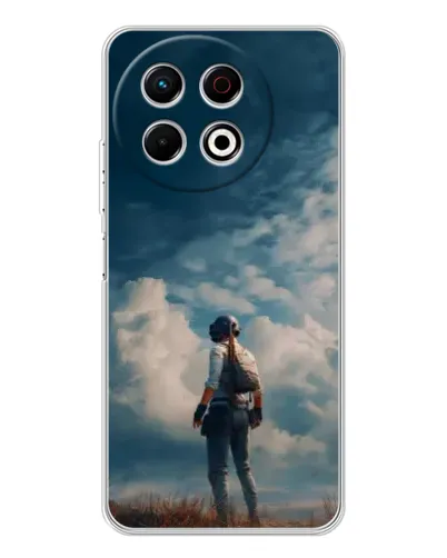 Чехол для TECNO Spark 40 Pro с картинкой «Герой PUBG на скале»
