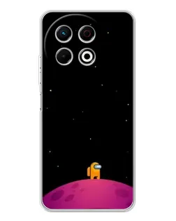 Чехол для TECNO Spark 40 Pro с картинкой «Одинокий герой на планете»