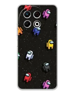 Чехол для TECNO Spark 40 Pro с картинкой «Космический паттерн Among Us»