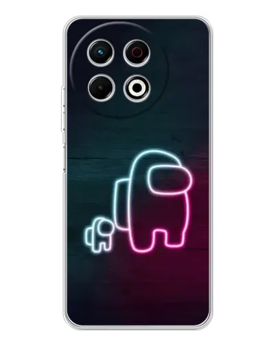 Чохол для TECNO Spark 40 Pro з картинкою «Among Us неон-арт» Чохол для TECNO Spark 40 Pro з картинкою «Among Us неон-арт»