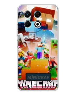 Чехол для TECNO Spark 40 Pro с картинкой «Minecraft герои игры»