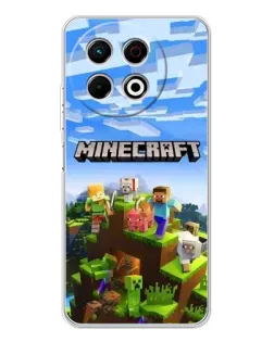 Чехол для TECNO Spark 40 Pro с картинкой «Minecraft классический мир»