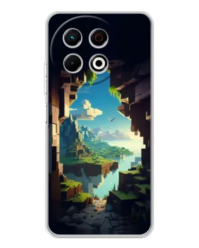 Чехол для TECNO Spark 40 Pro с картинкой «Вид из пещеры»
