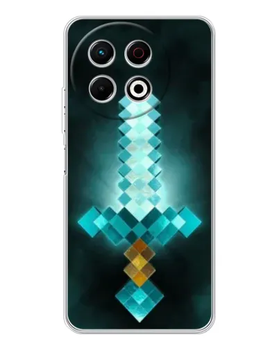 Чехол для TECNO Spark 40 Pro с картинкой «Алмазный меч неон»