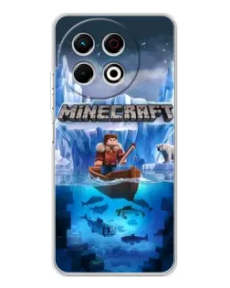 Чехол для TECNO Spark 40 Pro с картинкой «Minecraft ледяной мир»