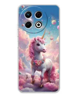 Чехол для TECNO Spark 40 Pro с картинкой «Единорог среди облаков»