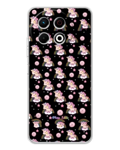 Чехол для TECNO Spark 40 Pro с картинкой «Magic Unicorn паттерн» Чехол для TECNO Spark 40 Pro с картинкой «Magic Unicorn паттерн»