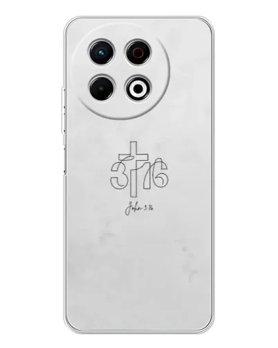 Чохол для TECNO Spark 40 Pro з картинкою «Івана 3:16 Хрест»