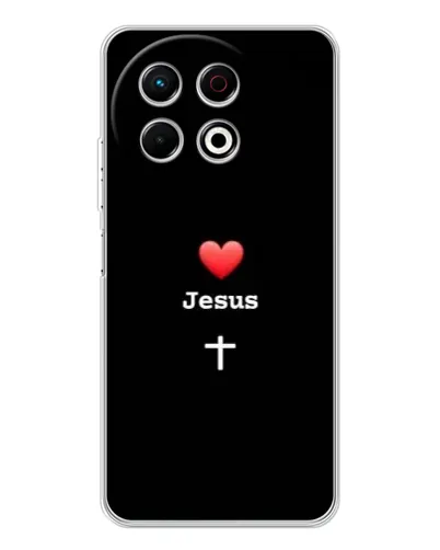 Чохол для TECNO Spark 40 Pro з картинкою «Серце - Jesus»