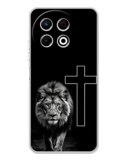 Чохол для TECNO Spark 40 Pro з картинкою «Лев та Хрест»