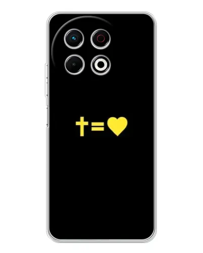 Чохол для TECNO Spark 40 Pro з картинкою «Серце та Хрест»