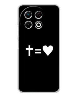 Чохол для TECNO Spark 40 Pro з картинкою «Хрест та Серце»