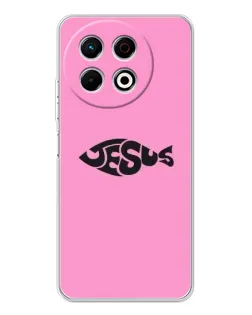 Чохол для TECNO Spark 40 Pro з картинкою «Рожевий символ Jesus»