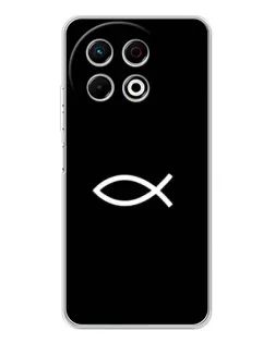 Чехол для TECNO Spark 40 Pro с картинкой «Символ рыбы Jesus»
