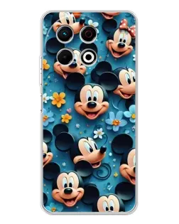 Чехол для TECNO Spark 40 Pro с картинкой «Паттерн Микки и Минни»