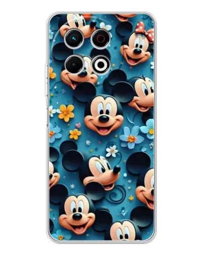 Чехол для TECNO Spark 40 Pro с картинкой «Паттерн Микки и Минни» Чехол для TECNO Spark 40 Pro с картинкой «Паттерн Микки и Минни»