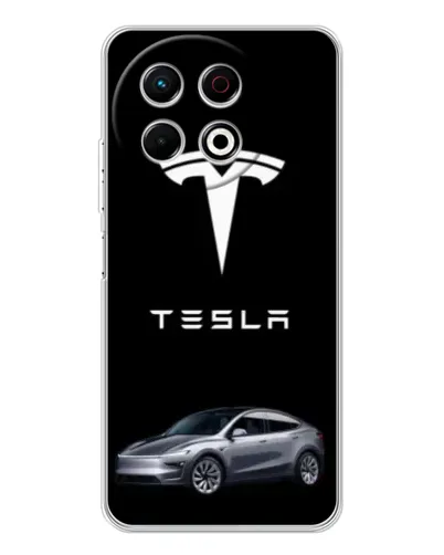 Чохол для TECNO Spark 40 Pro з картинкою «Tesla Model Y»