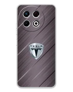 Чохол для TECNO Spark 40 Pro з картинкою «Металева текстура Tesla»