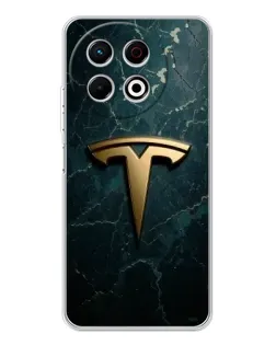Чохол для TECNO Spark 40 Pro з картинкою «Мармурова Tesla Gold»