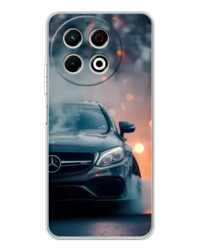 Чехол для TECNO Spark 40 Pro с картинкой «Mercedes — ночной город» Чехол для TECNO Spark 40 Pro с картинкой «Mercedes — ночной город»