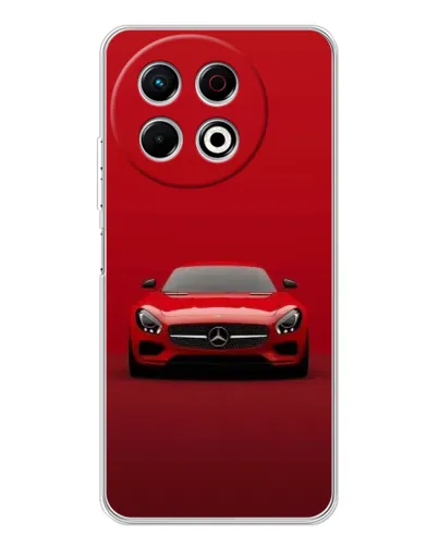 Чехол для TECNO Spark 40 Pro с картинкой «Красный Mercedes AMG» Чехол для TECNO Spark 40 Pro с картинкой «Красный Mercedes AMG»