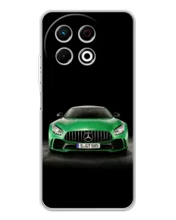 Чехол для TECNO Spark 40 Pro с картинкой «Mercedes — неоновый лого»