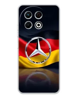 Чехол для TECNO Spark 40 Pro с картинкой «Mercedes — флаг Германии»