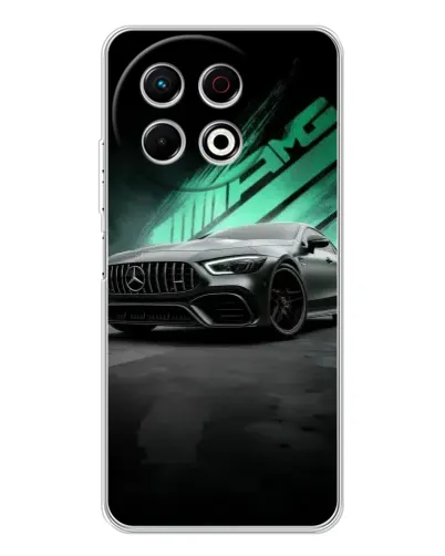 Чехол для TECNO Spark 40 Pro с картинкой «Темный Mercedes AMG» Чехол для TECNO Spark 40 Pro с картинкой «Темный Mercedes AMG»