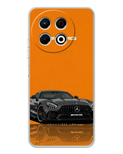 Чехол для TECNO Spark 40 Pro с картинкой «Оранжевый Mercedes AMG» Чехол для TECNO Spark 40 Pro с картинкой «Оранжевый Mercedes AMG»