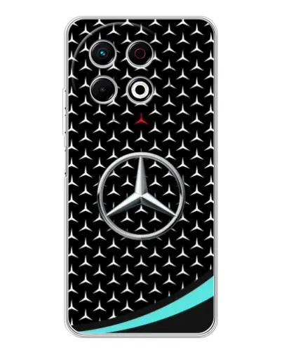 Чехол для TECNO Spark 40 Pro с картинкой «Mercedes — бирюзовый акцент» Чехол для TECNO Spark 40 Pro с картинкой «Mercedes — бирюзовый акцент»