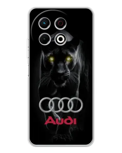 Чехол для TECNO Spark 40 Pro с картинкой «Пантера и Audi»