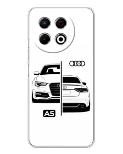 Чехол для TECNO Spark 40 Pro с картинкой «Audi — контрастный дизайн»