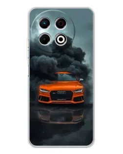 Чехол для TECNO Spark 40 Pro с картинкой «Audi в облаках дыма»