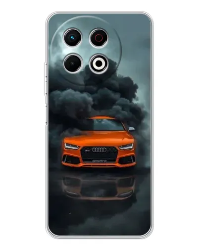 Чехол для TECNO Spark 40 Pro с картинкой «Audi в облаках дыма»