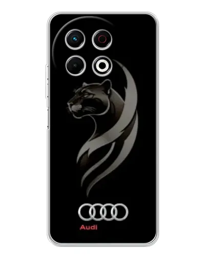 Чехол для TECNO Spark 40 Pro с картинкой «Графика — пантера и Audi»