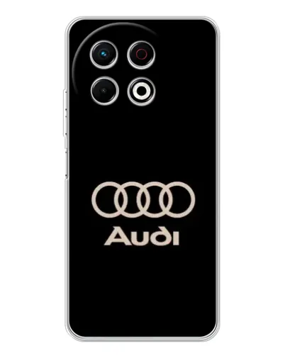 Чехол для TECNO Spark 40 Pro с картинкой «Audi — золотой логотип»