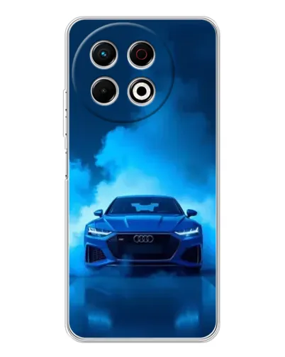 Чехол для TECNO Spark 40 Pro с картинкой «Audi — голубая энергия»