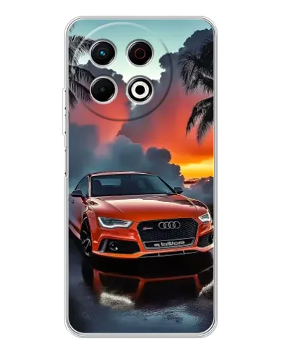 Чехол для TECNO Spark 40 Pro с картинкой «Audi — закат»