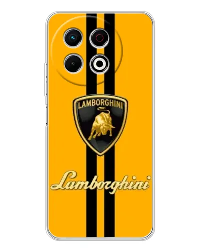 Чохол для TECNO Spark 40 Pro з картинкою «Lamborghini Stripe жовтий»