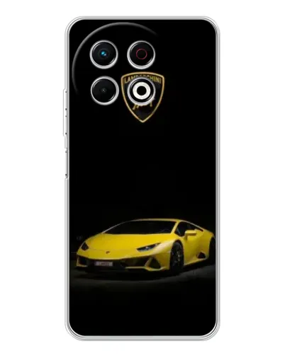 Чохол для TECNO Spark 40 Pro з картинкою «Lamborghini жовтий акцент»