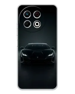 Чохол для TECNO Spark 40 Pro з картинкою «Чорний Lamborghini Aventador»