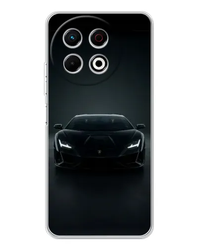 Чохол для TECNO Spark 40 Pro з картинкою «Чорний Lamborghini Aventador»