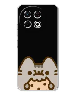 Чехол для TECNO Spark 40 Pro с картинкой «Пушин на черном»