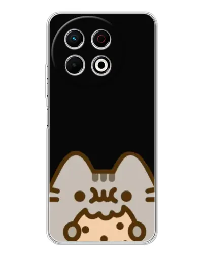 Чехол для TECNO Spark 40 Pro с картинкой «Пушин на черном» Чехол для TECNO Spark 40 Pro с картинкой «Пушин на черном»
