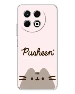 Чехол для TECNO Spark 40 Pro с картинкой «Pusheen логотип»